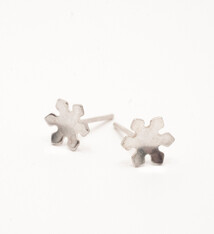 Fire & Grace Silverworks - Marian De Gier - CCBC Earrings - Snowflake Studs