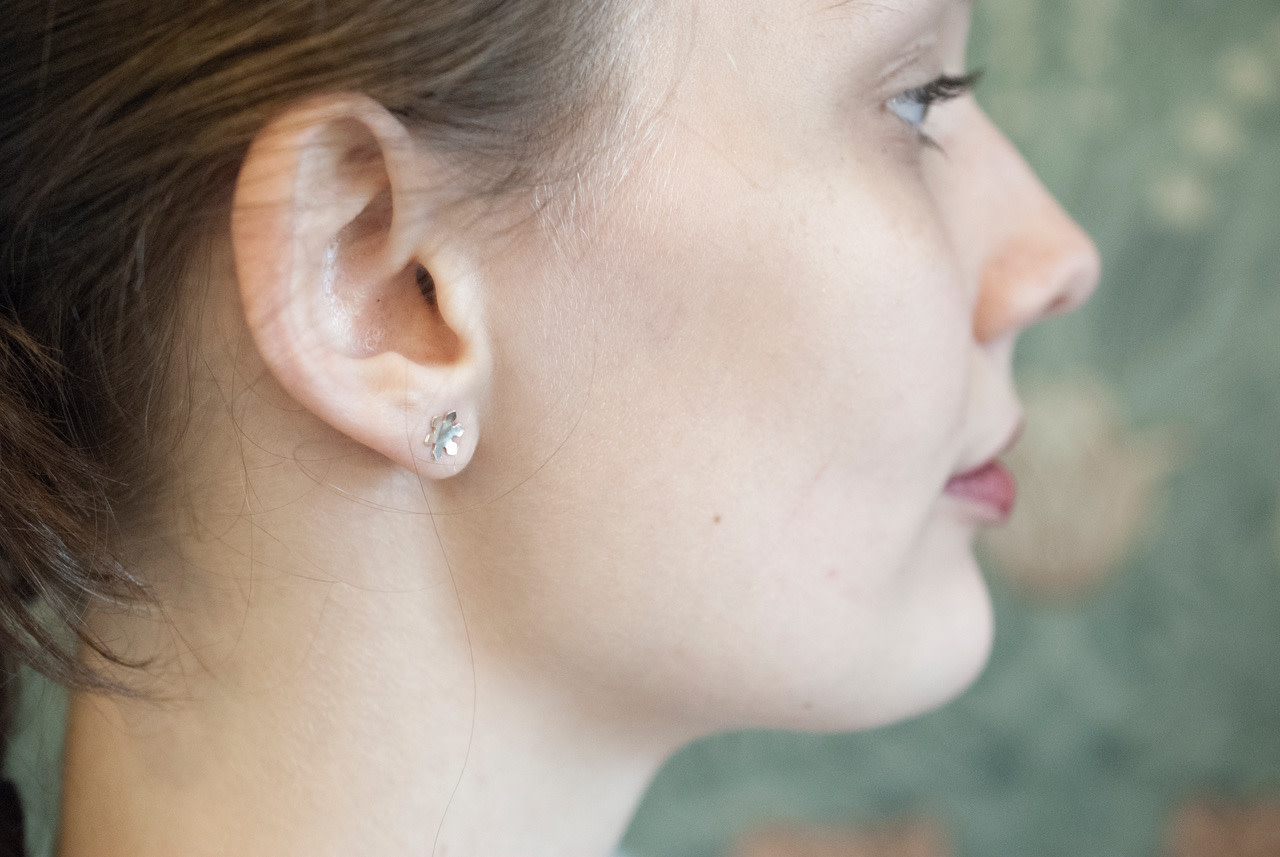 Fire & Grace Silverworks - Marian De Gier - CCBC Earrings - Snowflake Studs