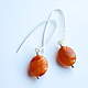 Fire & Grace Silverworks - Marian De Gier - CCBC Earrings - Gem Drop - Carnelian