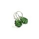 Minori Takagi Earrings - Leaf Hoop - Green