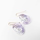 Minori Takagi Earrings - Chain Circle - Purple Glass