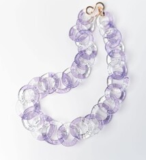 Minori Takagi Necklace - Circle Chain - Purple Glass