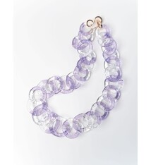 Minori Takagi Necklace - Circle Chain - Purple Glass