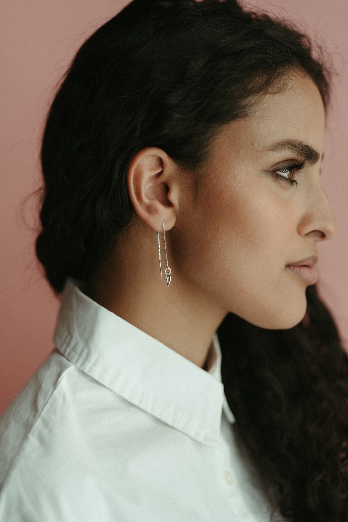 Mikel Grant Jewelry Earrings - Heart Threader Sterling Silver