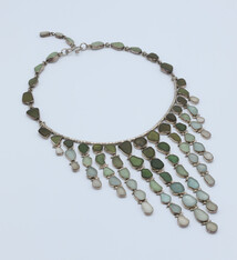 Susan Koch - CCBC Necklace - "Bad Ombre" 77 Sea Glass, Custom Hinges