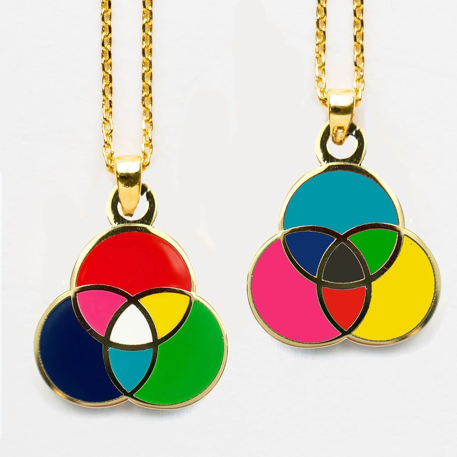Necklace - 2 Sided Pendant - RGB & CMYK