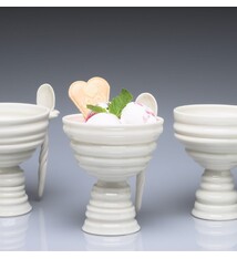 Hitomi Mckenzie - CCBC Ice Cream Bowl with Spoon - Porcelain Ceramics