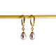 Mikel Grant Jewelry Earrings - Gold Tube Hoop, Pink Pearl Drops 14K