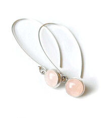 Paprika Design - CCBC Earrings -Rose Quartz - Drops 8mm