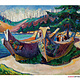 AAM Collection Poster -  Emily Carr - War Canoes