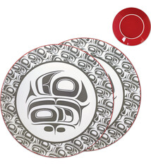 Porcelain Art Dinner Plates Set of 2 - Transforming Eagle