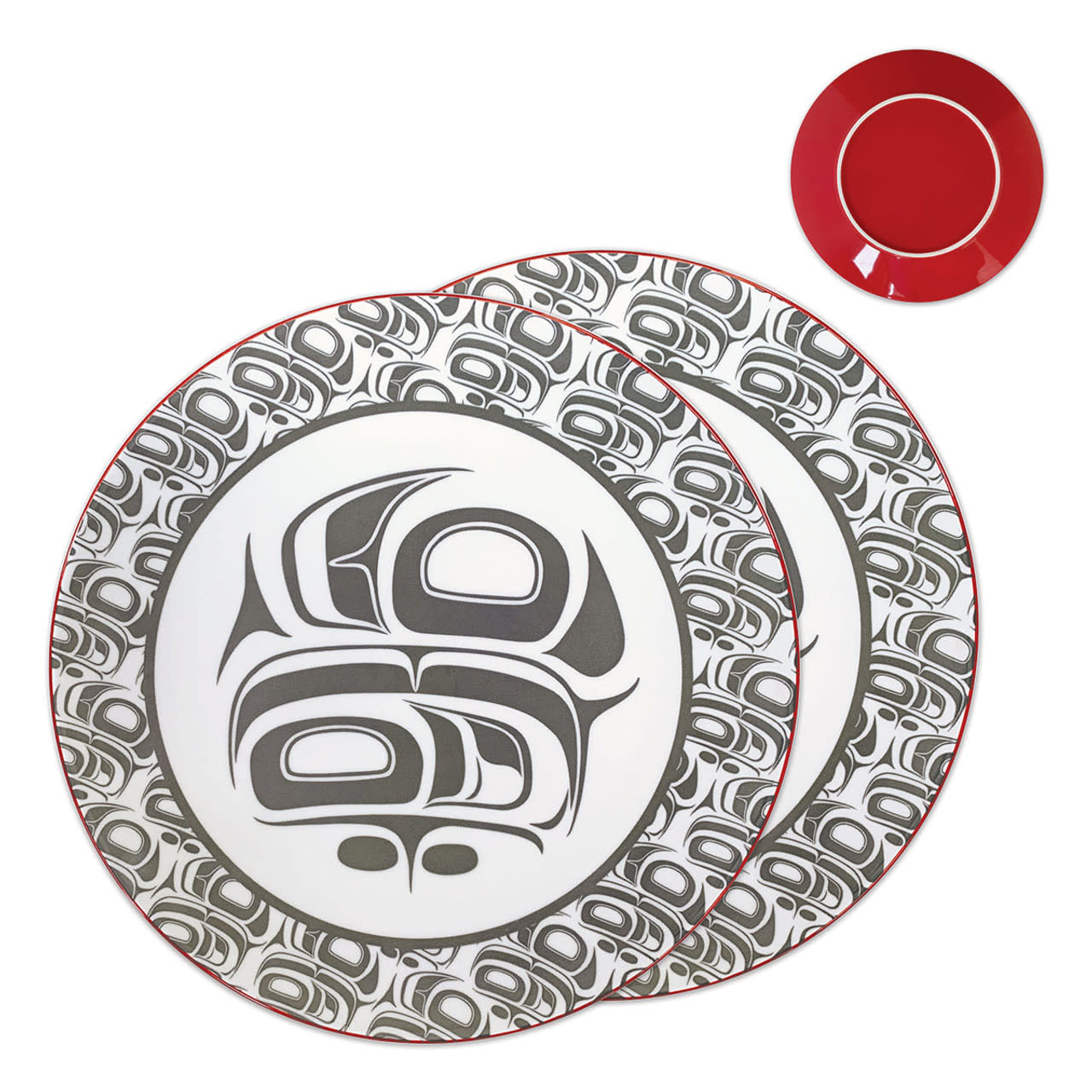 Porcelain Art Dinner Plates Set of 2 - Transforming Eagle