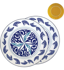 Porcelain Art Dinner Plates Set of 2 - Hummingbird