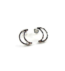Mikel Grant Jewelry Earrings - Crescent Moon Studs S/S