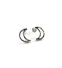 Mikel Grant Jewelry Earrings - Crescent Moon Studs S/S
