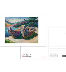 AAM Collection Postcard - Emily Carr - War Canoes, Alert Bay