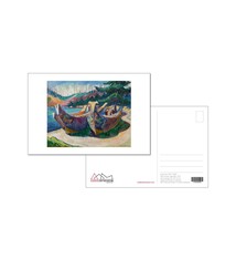 AAM Collection Postcard - Emily Carr - War Canoes, Alert Bay
