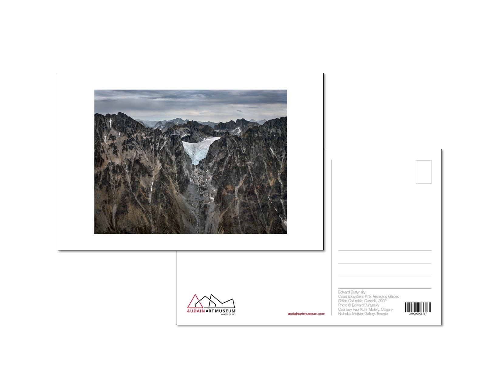Postcard - Edward Burtynsky - Coast Mountains #15, Receding Glacier