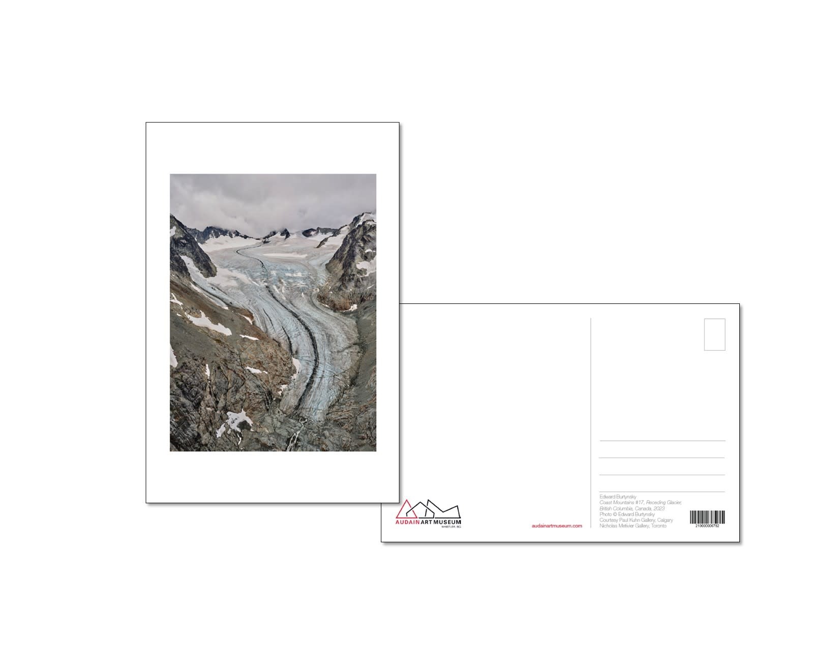 Postcard - Edward Burtynsky - Coast Mountains #17, Receding Glacier