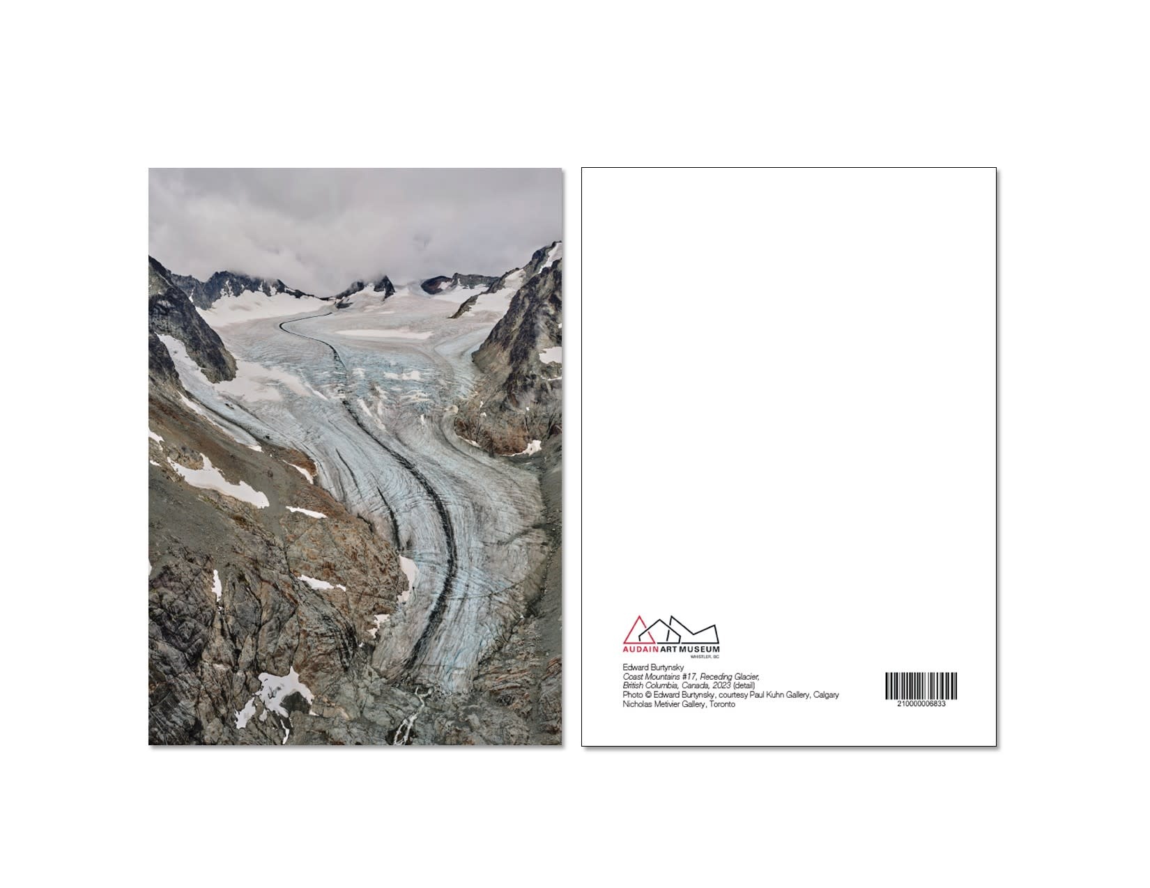 Art Card - Edward Burtynsky - Coast Mountains #17, Receding Glacier