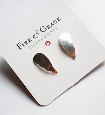 Fire & Grace Silverworks - Marian De Gier - CCBC Earrings - Angel Wing Studs
