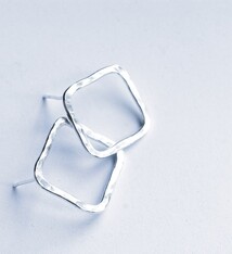 Fire & Grace Silverworks - Marian De Gier - CCBC Earrings - Diamond Loop Studs