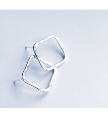 Fire & Grace Silverworks - Marian De Gier - CCBC Earrings - Diamond Loop Studs