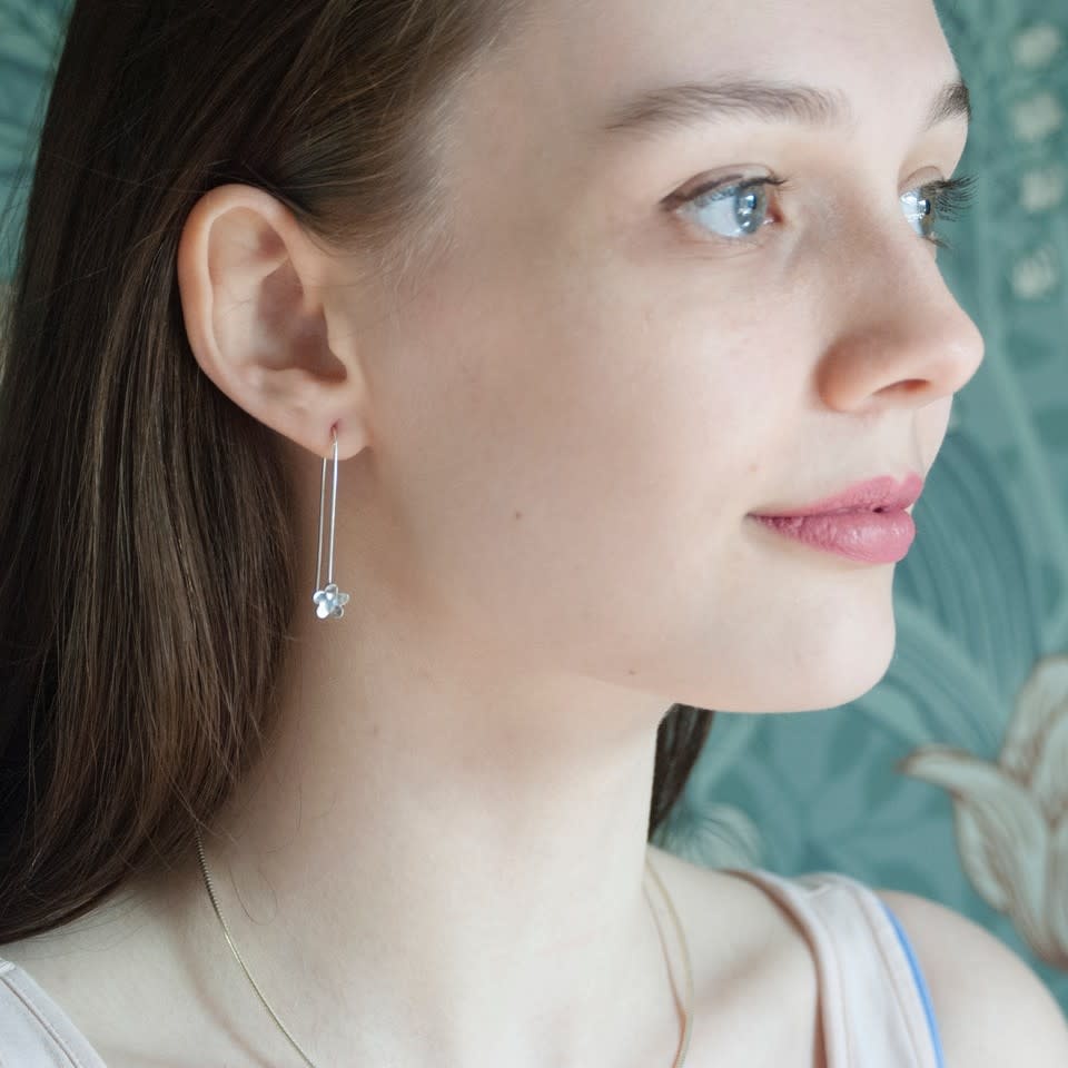 Fire & Grace Silverworks - Marian De Gier - CCBC Earrings - Floral Drop