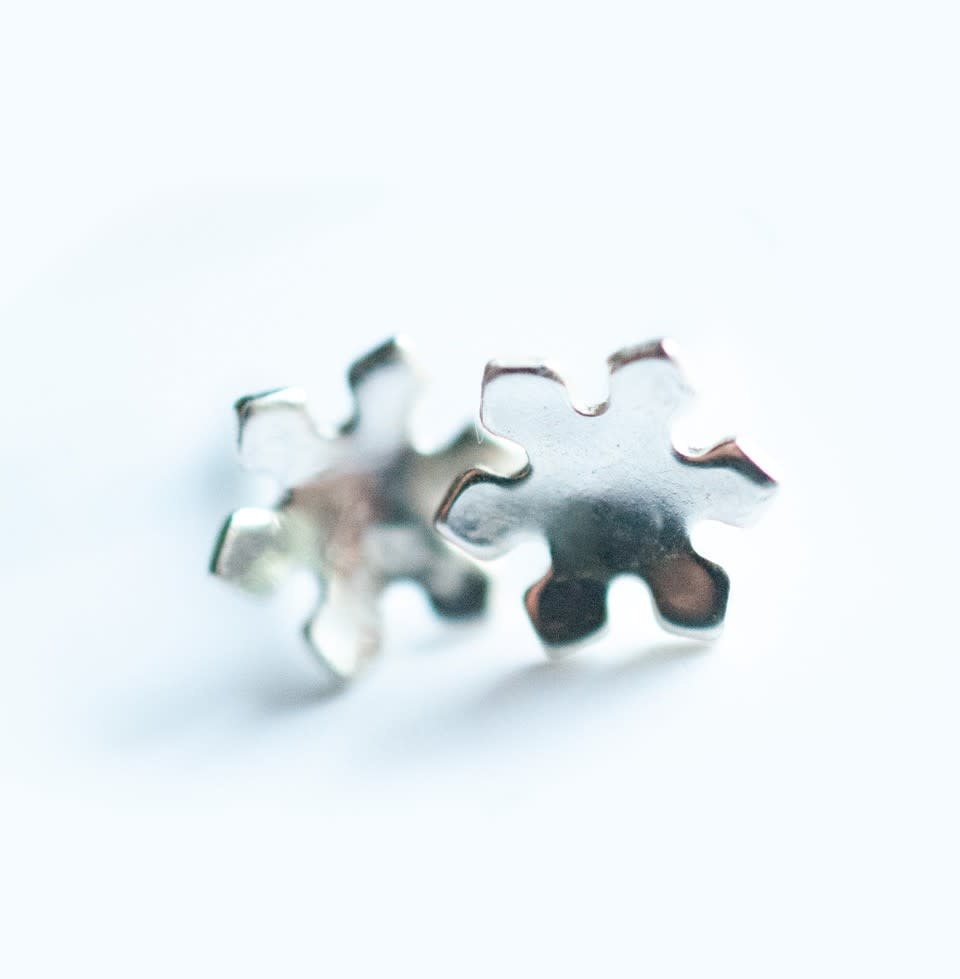 Fire & Grace Silverworks - Marian De Gier - CCBC Earrings - Snowflake Studs