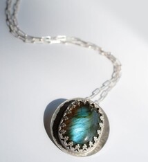 Fire & Grace Silverworks - Marian De Gier - CCBC Necklace - Labradorite Forest Pendant