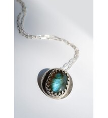 Fire & Grace Silverworks - Marian De Gier - CCBC Necklace - Labradorite Forest Pendant