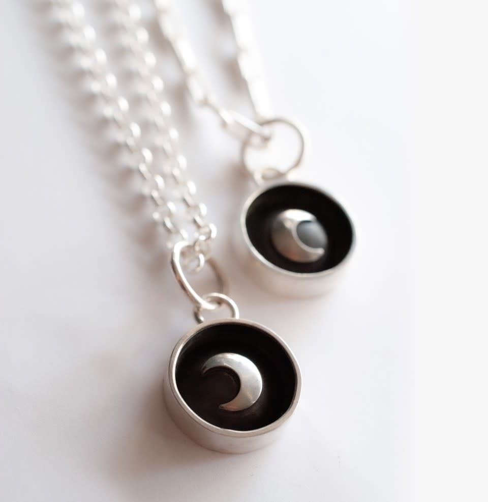 Fire & Grace Silverworks - Marian De Gier - CCBC Necklace - Moon Weather Pendant