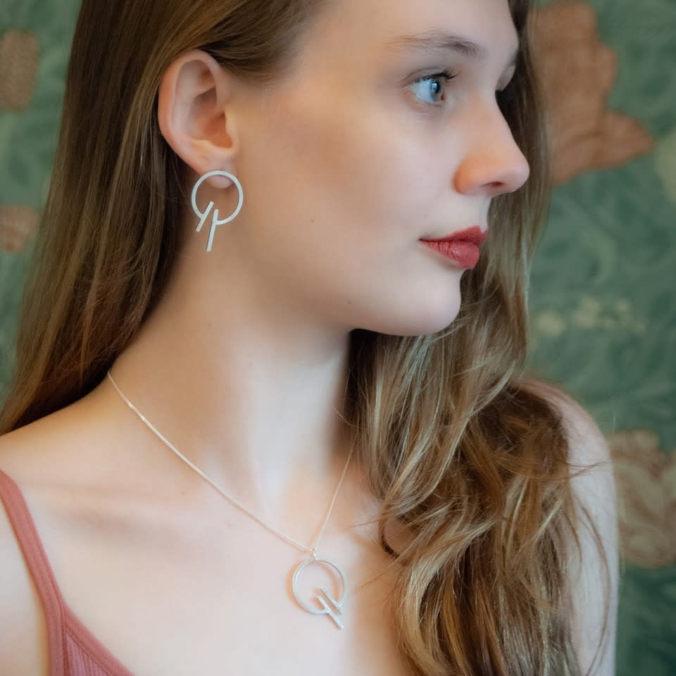 Fire & Grace Silverworks - Marian De Gier - CCBC Necklace - Twig & Loop Pendant