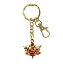 Enamel Keychain - Indigenous Maple