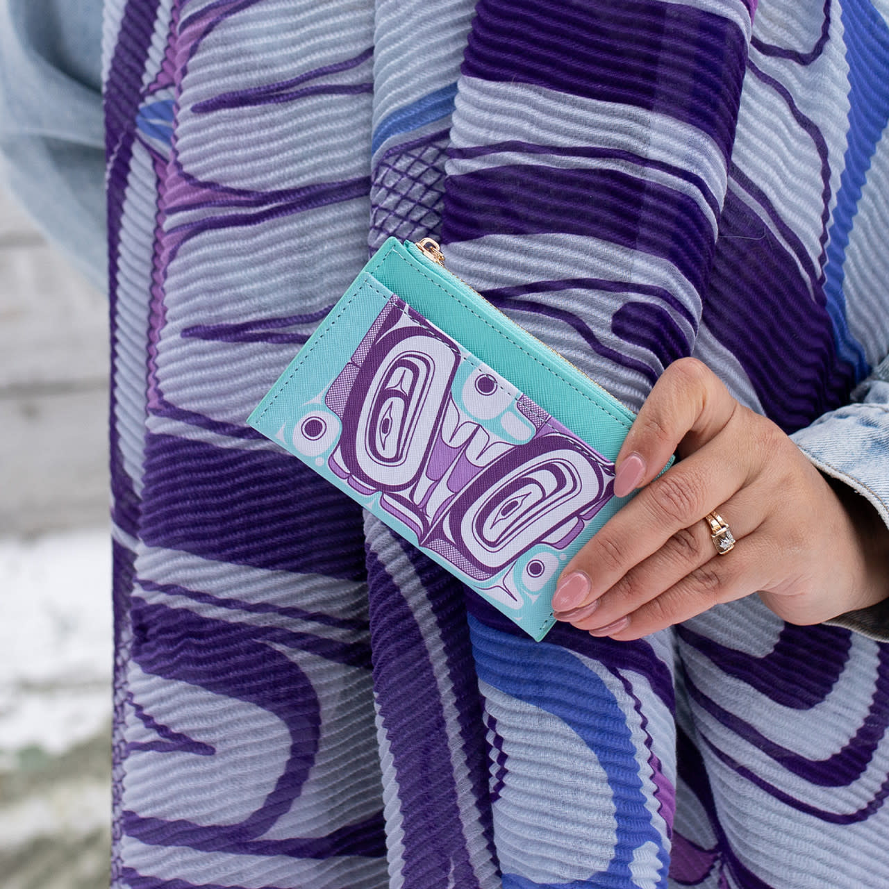 Zippered Card Wallet - Butterfly