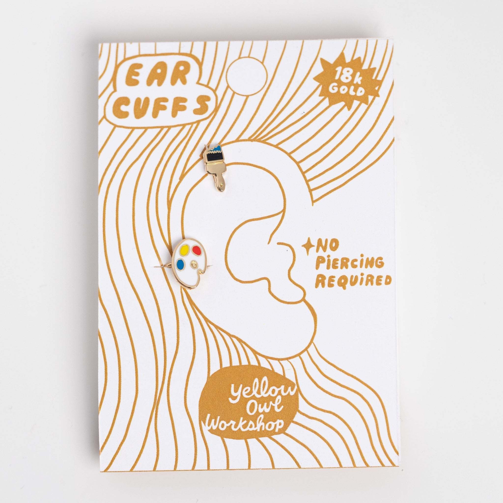 Ear Cuffs - Paint Brush & Palette