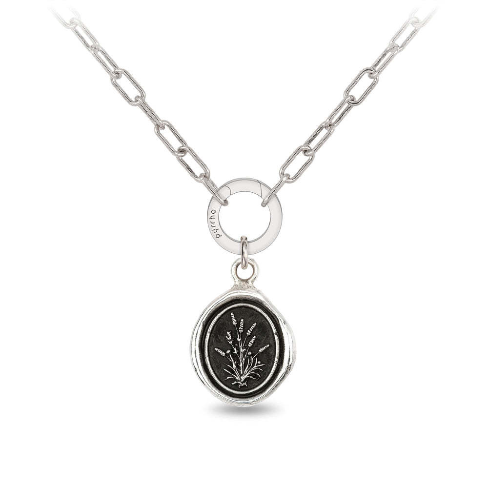 Pyrrha Necklace - Tranquility Silver Small Paperclip Chain