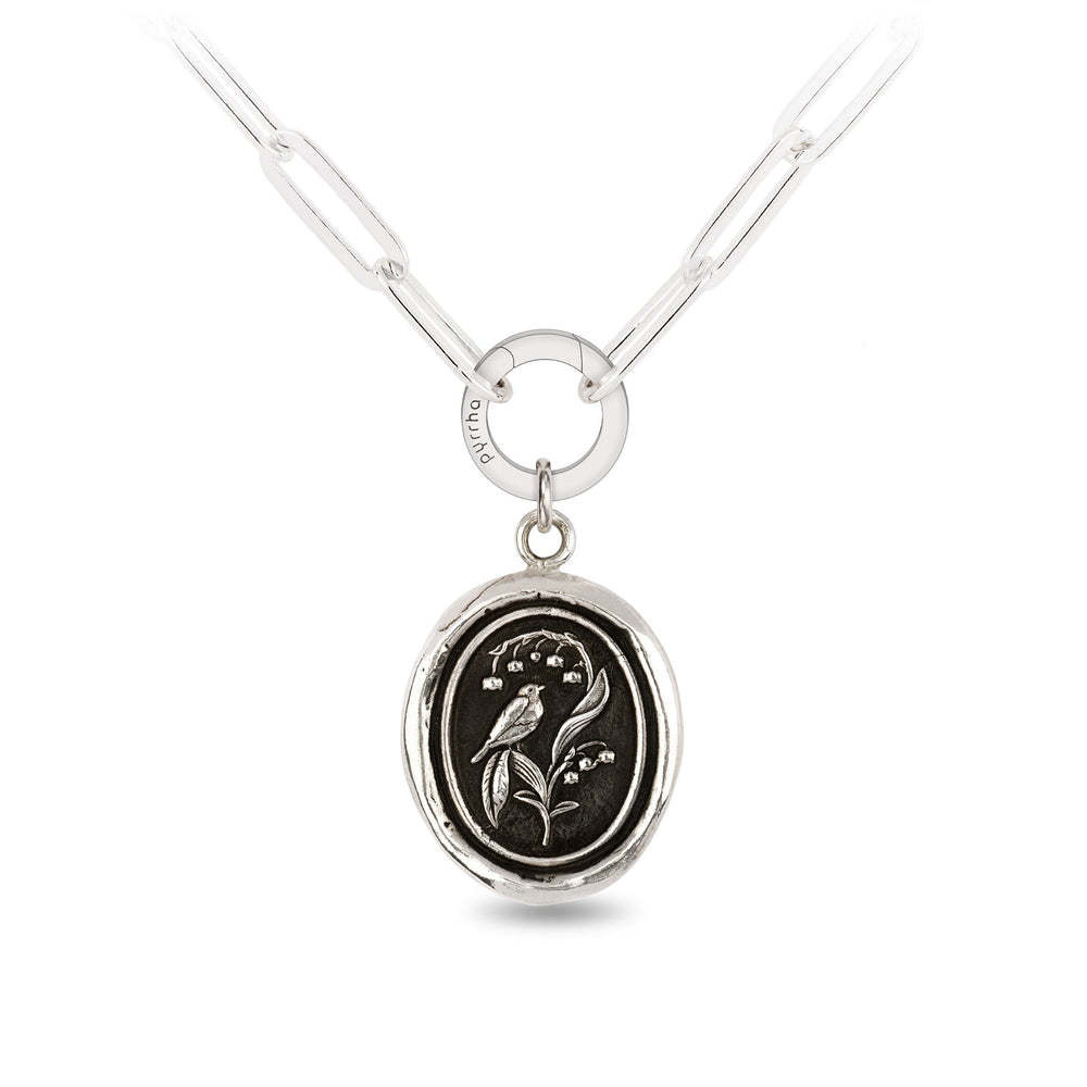 Pyrrha Necklace - Return to Happiness Silver Large Paperclip Chain