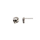 Pyrrha Earrings - Skull Symbol Stud - Silver