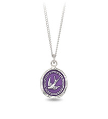 Pyrrha Necklace - Free Spirited Silver - Mystic Violet