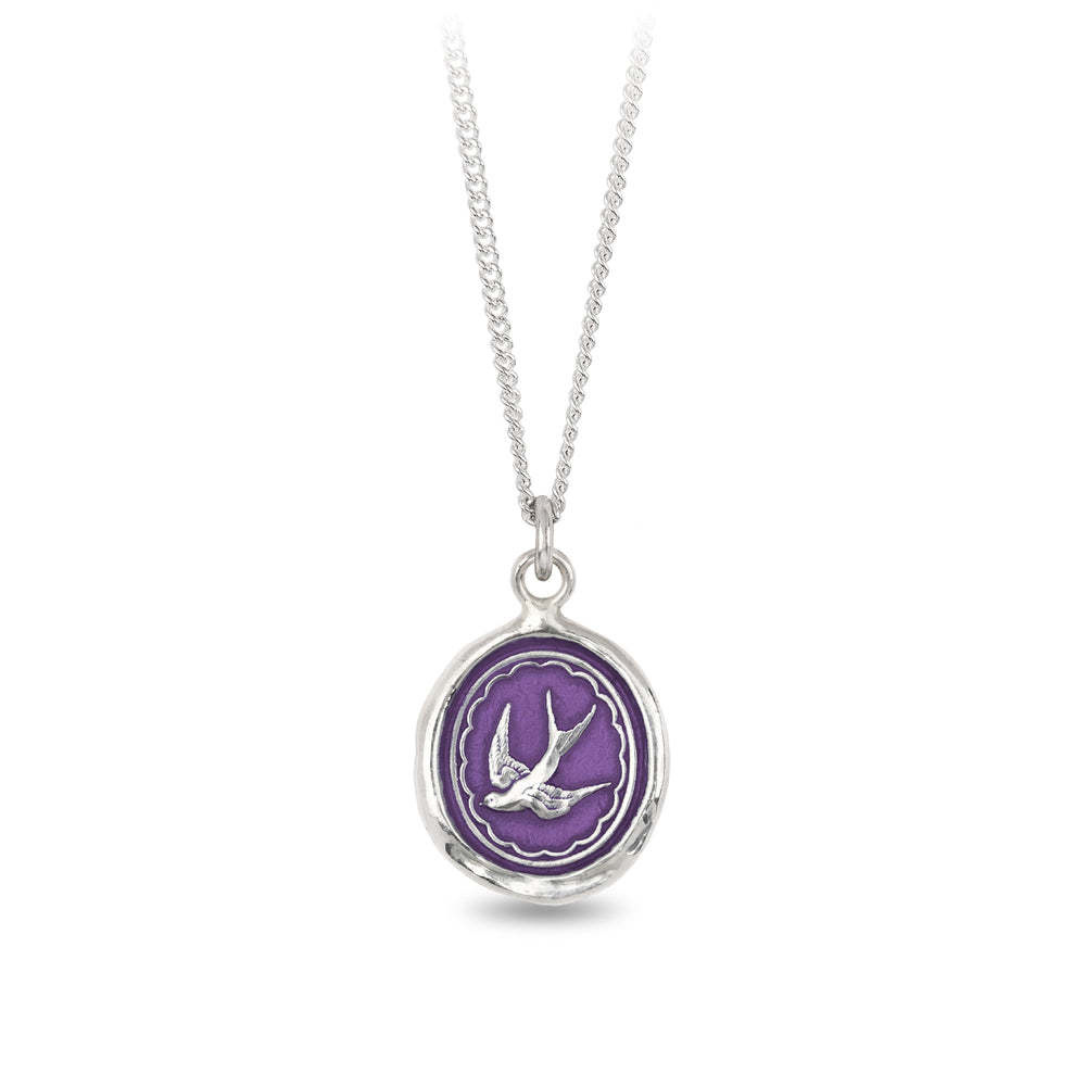 Pyrrha Necklace - Free Spirited Silver - Mystic Violet