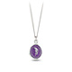 Pyrrha Necklace - Feather Silver - Mystic Violet