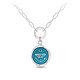 Pyrrha Necklace - Seek the Light Silver Small Paperclip Chain - Capri Blue