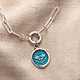 Pyrrha Necklace - Seek the Light Silver Small Paperclip Chain - Capri Blue