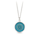 Pyrrha Necklace - Mandala Silver - Capri Blue