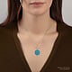 Pyrrha Necklace - Mandala Silver - Capri Blue