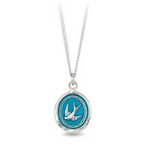 Pyrrha Necklace - Free Spirited Silver - Capri Blue
