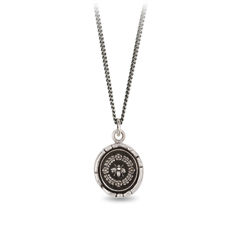 Pyrrha Necklace - Honeybee Oxidized Sterling Silver