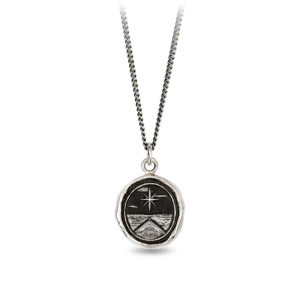 Pyrrha Necklace - North Star Oxidized Sterling Silver