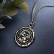 Pyrrha Necklace - Memento Mori Oxidized Sterling Silver